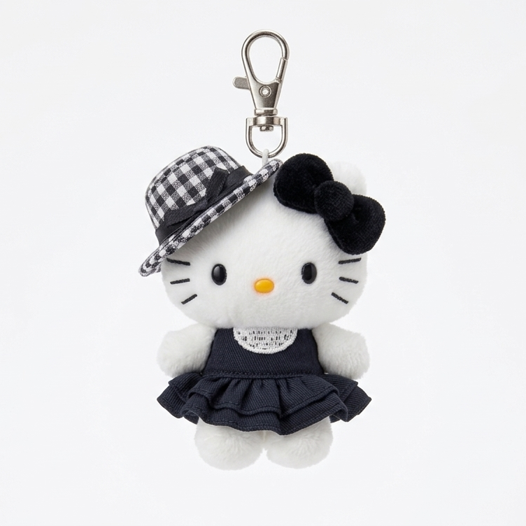 Night Out Kitty Keychain