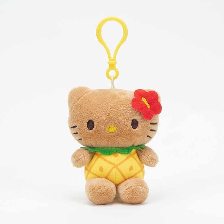 Pineapple Kitty Keychain
