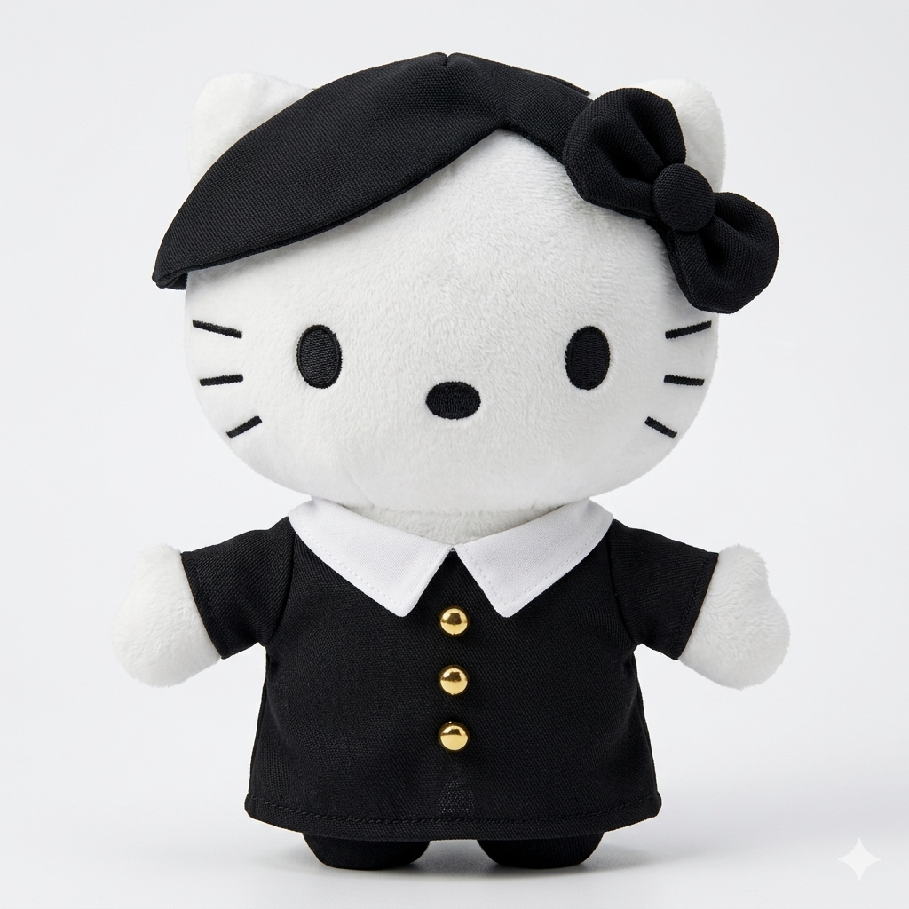 Wednesday Adams Kitty Plush
